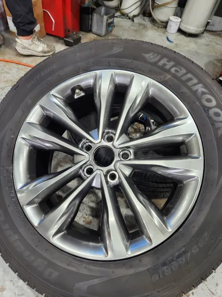 [전주김제 휠복원 첨단타이어] 싼타페 DM 18인치 도장 복원휠 튜닝 휠복원 광주대전휠복원 군산휠복원,충남충북휠복원,서천대천휠복원,여수목포휠복원,전주휠튜닝, 휠타이어인치업 / 전주