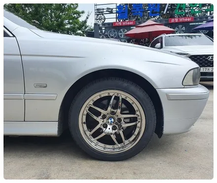 [첨단타이어] BMW525i 순정16인치-> 17인치 인치업!(BMW E39 5시리즈 휠 +225/45R17 TA31 조합)-전주휠복원,정읍익산김제군산휠복원,대전휠광주휠,충북충남휠 / 전주