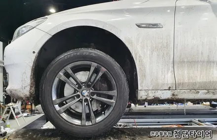 [전주휠복원 첨단타이어] BMW 5GT 순정18인치 ->BMW 3/4시리즈 397 블랙크롬휠복원 교체작업! / 전주