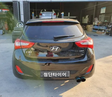 [첨단타이어] 현대 I30 18인치 사제휠 그레이색상->블랙유광휠복원(색상변경) / 전주