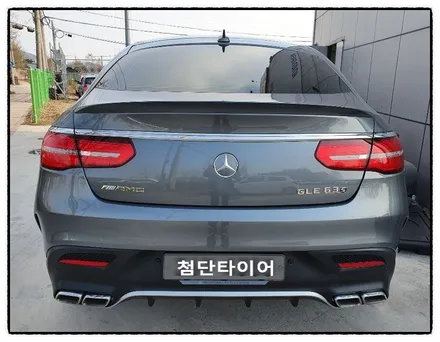 [첨단타이어]벤츠GLE63s AMG 22인치 정품휠복원(블랙무광+다이아몬드컷팅) / 전주