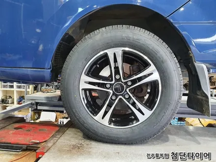 [전주휠복원 첨단타이어] 포터2 깡통휠 바람샘->  사제 슈거레이리베라 15인치 복원휠교체 정읍휠,익산김제군산휠,순창남원휠복원,대전휠광주휠복원,충북충남휠,전주자동차튜닝 / 전주