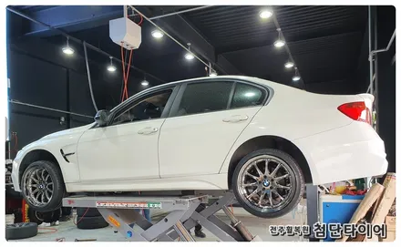 [전주휠복원 첨단타이어] BMW320d  순정18인치->19인치 인치업( / 전주