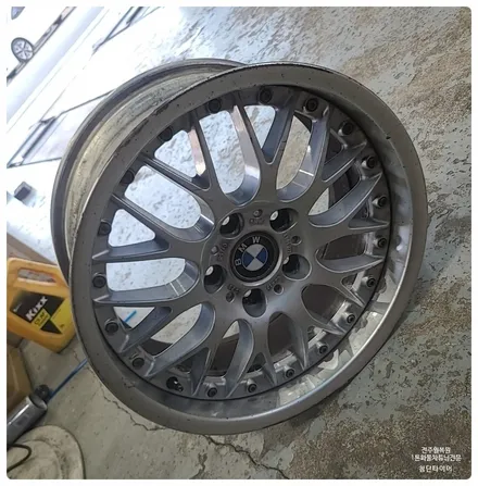 [전주 휠복원 첨단타이어]올드카 BMW 525i E34 16인치 BMW750Li 고스트크롬휠  -> 17인치 인치업 정품 BBS 림폴리쉬 휠복원 장착후기!군산휠복원,김제휠복원 / 전주