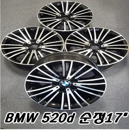 [첨단타이어] BMW 320d 17인치순정휠->520d 블랙유광컷팅휠로 교체 작업후기!! / 전주