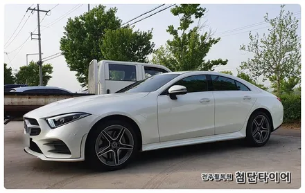 [전주휠복원 첨단타이어]벤츠CLS450 20인치 AMG 순정휠-> 벤츠CLS300d AMG정품 19인치 휠타이어 장착! / 전주