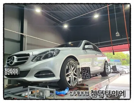 [전주휠복원 첨단타이어]벤츠E350 19인치 휠타이어->벤츠S500 AMG 순정19인치 복원휠 + / 전주