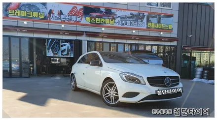 [전주휠복원 첨단타이어] 벤츠A180 순정18인치->  벤츠CLA AMG 18인치 복원휠 +225/40R18 라우펜타이어 교체![군산김제익산휠복원, 전주 휠복원,전주휠타이어인치업 / 전주