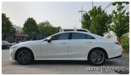 [전주휠복원 첨단타이어]벤츠CLS450 20인치 AMG 순정휠-> 벤츠CLS300d AMG정품 19인치 휠타이어 장착! / 전주