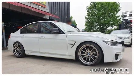 [전주휠복원 첨단타이어] BMW320d  순정18인치->19인치 인치업( / 전주
