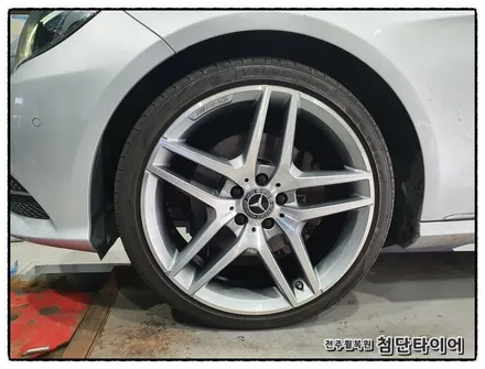 [전주휠복원 첨단타이어]벤츠E350 19인치 휠타이어->벤츠S500 AMG 순정19인치 복원휠 + / 전주