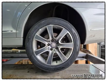 [전주휠복원 첨단타이어] 벤츠S500 18인치 순정휠-> 벤츠S350 블루텍 순정복원휠 + 금호타이어 마제스티9 조합 / 전주