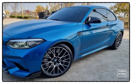 [전주 휠복원 첨단타이어]BMW M2 컴페티션 순정19인치->커스텀휠복원(무광블랙폴리쉬+다이아몬드컷팅/미쉐린PILOT SPORT CUP 2 파일럿스포츠컵 2 장착)군산김제익산휠복원 / 전주