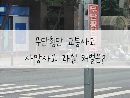 무단횡단 교통사고 사망사고 과실 처벌은 / 안성, 평택, 오산