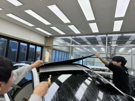 BMW X6 루프스킨가격, 스포일러 투톤랩핑 [SKULL 블랙PPF] / 경기 안성 원곡