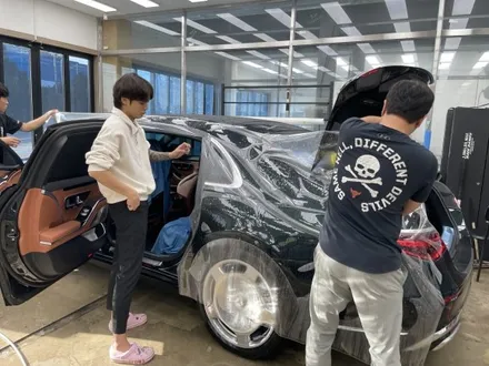 수원 PPF 전문 벤츠 마이바흐 S580 리어휀다,도어 전체 시공 / 경기 안성 원곡
