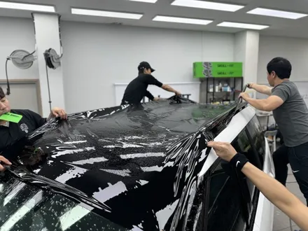 싼타페 MX5 블랙잉크 루프스킨 투톤 시공가격 / 안성, 평택, 오산