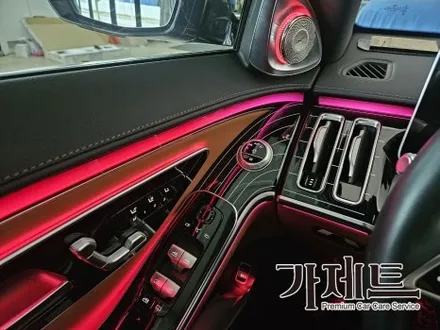 광주 벤츠 S350d S클래스 피아노라커트림 + 4D 부메스터 전동트위터 엠비언트 설치장착 튜닝 시공
