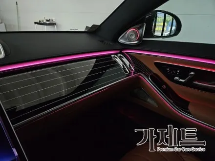 광주 벤츠 S350d S클래스 피아노라커트림 + 4D 부메스터 전동트위터 엠비언트 설치장착 튜닝 시공