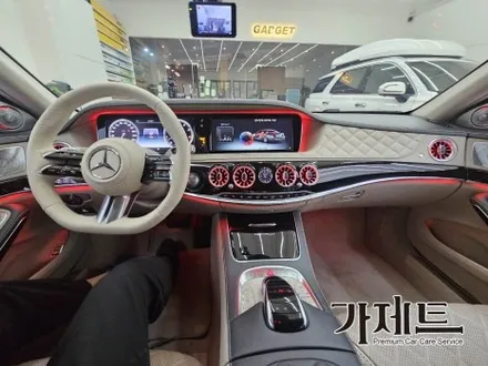 광주 벤츠 S600 마이바흐 송풍구 엠비언트 라이트 실내 무드등 설치장착으로 차태기 튜닝