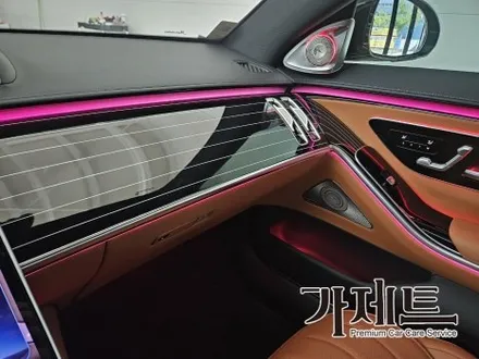 광주 벤츠 S350d S클래스 피아노라커트림 + 4D 부메스터 전동트위터 엠비언트 설치장착 튜닝 시공