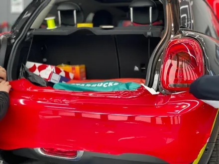 BMW미니 초코브라운---> 카민레드 랩핑 / 대구랩핑 / 부천 원미구 상동