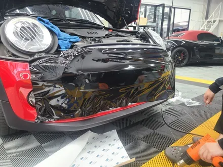 BMW미니 초코브라운---> 카민레드 랩핑 / 대구랩핑 / 부천 원미구 상동