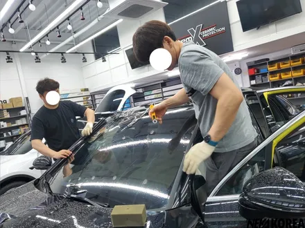 카이엔 쿠페 터보 / 문라이트블루  / 풀패키지 시공기 / 부천 원미구 상동