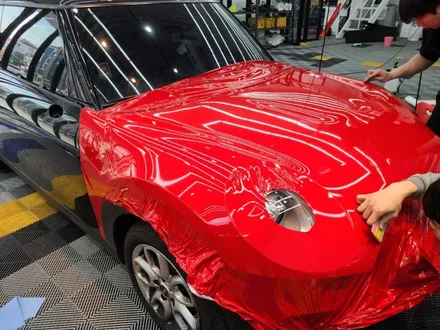 BMW미니 초코브라운---> 카민레드 랩핑 / 대구랩핑 / 부천 원미구 상동