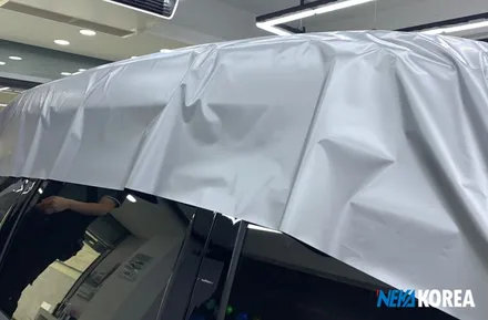 대구랩핑 카니발 리무진 노블클라쎄st 사틴실버 투톤랩핑 / 부천 원미구 상동