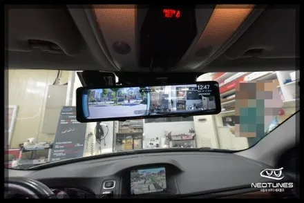 볼보 S80 유라이브 M7000 룸미러형 블랙박스 장착 / 용인 처인구, 이천