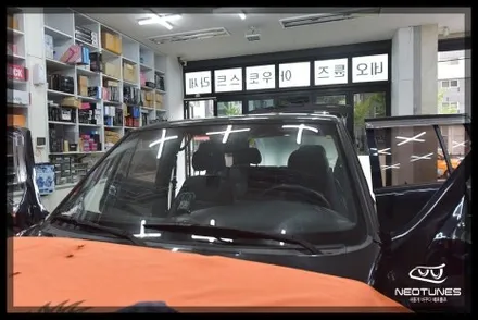 무쏘 레이블럭 열차단썬팅 시공 / 용인 처인구, 이천