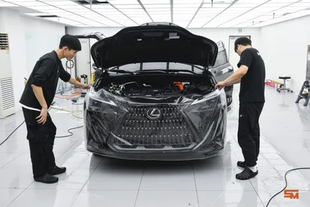 렉서스 NX450h, 송파 PPF 전문업체에서 전면부 프론트 PPF 패키지 + 도어 전체 PPF (PPF 불량업체 적발..) / 하남, 강동, 송파