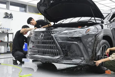 렉서스 NX450h, 송파 PPF 전문업체에서 전면부 프론트 PPF 패키지 + 도어 전체 PPF (PPF 불량업체 적발..) / 하남, 강동, 송파