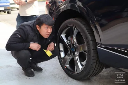 제네시스 GV80 로얄블루 국내1호차 신차검수 존슨썬팅 / 하남시 감북동
