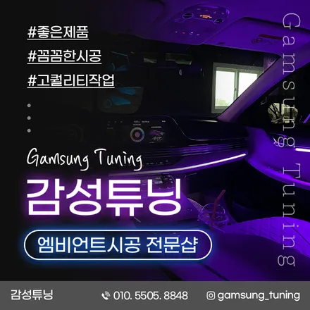 청주 bmwf10 520d 비노출엠비언트시공후기!! / 천안시 동남구