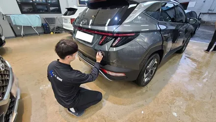 투싼 신차패키지, 은은한 레인보우 V90 시공부터 블랙박스 장착까지 / 전주 효자동