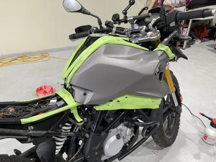 BMW G310 오토바이 부분 무광 블랙 랩핑 / 구미시 양호동