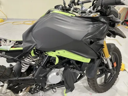 BMW G310 오토바이 부분 무광 블랙 랩핑 / 구미시 양호동