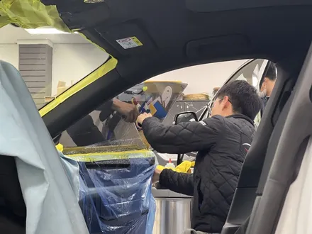 대구 썬팅 재시공, 타이칸 블락포디 비바 스카이블루 어떨까? 가죽코팅도 추가요 / 대구 달서구 이곡동