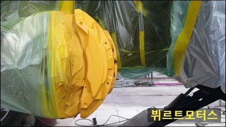 마천동 랜드로버 디펜더 자동차 옐로우 캘리퍼도색 / 경기 수원 권선