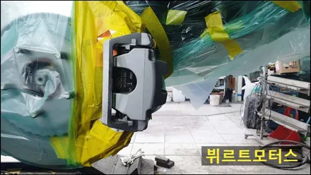 마천동 랜드로버 디펜더 자동차 옐로우 캘리퍼도색 / 경기 수원 권선
