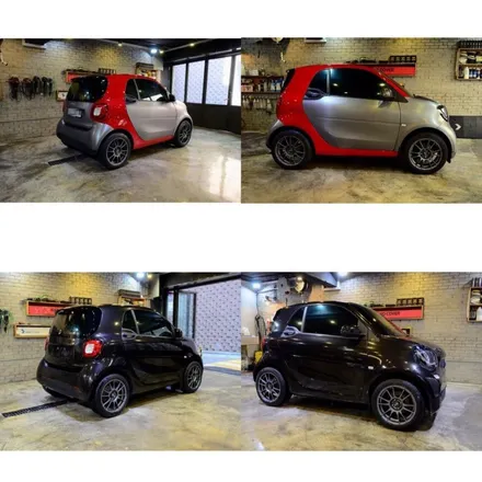 [AP-카스킨/컬러랩핑] BENZ SMART: 컬러체인지로 새로운기분으로~ 블랙 메탈릭컬러!성수동 랩핑 / 서울 성동구 응봉동