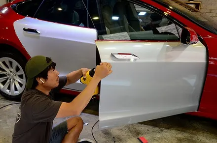 ★★★[AP-카스킨/컬러랩핑] 음악가부부의 테슬라 모델S,TESLA  MODEL S: 컬러체인지로 내맘에드는 컬러를 입히자~  Metallic Silver / 서울 성동구 응봉동