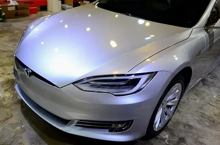 ★★★[AP-카스킨/컬러랩핑] 음악가부부의 테슬라 모델S,TESLA  MODEL S: 컬러체인지로 내맘에드는 컬러를 입히자~  Metallic Silver / 서울 성동구 응봉동
