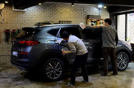 [AP_GARAGE]현대 투싼:차량보호필름 PPF 전면부 +생활보호 패키지+유리막코팅 \