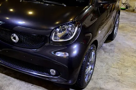 [AP-카스킨/컬러랩핑] BENZ SMART: 컬러체인지로 새로운기분으로~ 블랙 메탈릭컬러!성수동 랩핑 / 서울 성동구 응봉동