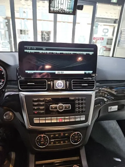 부산경남 벤츠 ML GLE W166 12.3인치 안드로이드 올인원 및 ahd후방카메라교체 장착