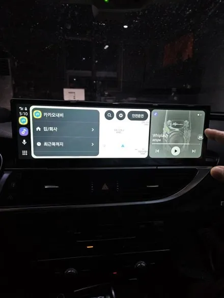 아우디A7 15인치 안드로이드 올인원과 어라운드뷰 장착 부산경남 안드로이드 올인원 전문점 오빠차