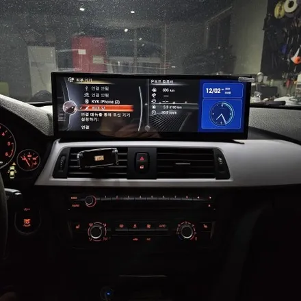 부산경남 BMW 3시리즈 F30 15인치 안드로이드 올인원 및 후방카메라 장착 오빠차에서 잘해요~